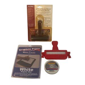 Scrapbook Supply Graphite Paper Hard Rubber Brayer Roller Jewelry Fishing Wire
